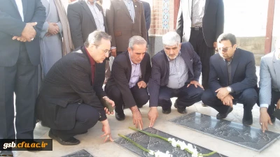 حضور جناب آقای دکتر مهرمحمدی سرپرست دانشگاه فرهنگیان در گلباران مزارشهداء در خراسان شمالی