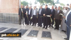 حضور جناب آقای دکتر مهرمحمدی سرپرست دانشگاه فرهنگیان در گلباران مزارشهداء در خراسان شمالی