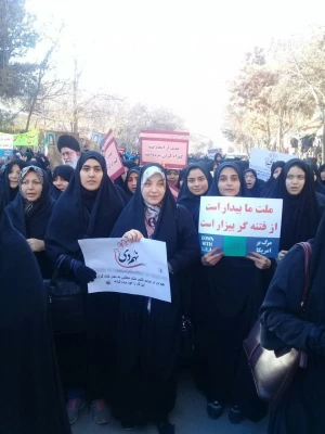 شرکت دانشجو معلمان در مراسم نه دی روز بصیرت پردیس امام جعفر صادق (ع)خراسان شمالی