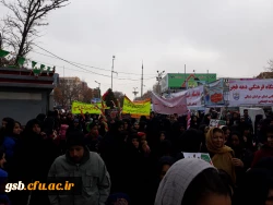 حضور کارکنان، اساتید و دانشجویان دانشگاه فرهنگیان خراسان شمالی در چهلمین سالگرد جشن پیروزی شکوهمند انقلاب اسلامی ایران در کنار مردم شهرستان بجنورد به روایت تصویر