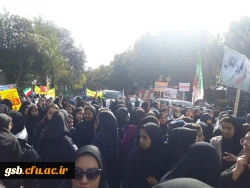شرکت ریاست دانشگاه فرهنگیان  خراسان شمالی همراه با  ملت شریف ایران و همگام با کارکنان و دانشجومعلمان پردیس امام جعفر صادق (ع)  در راهپیمایی یوم الله 13 آبان 