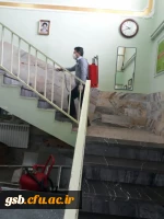 ضدعفونی و گندزدایی پردیس امام جعفر صادق (ع) برای مبارزه با ویروس کرونا