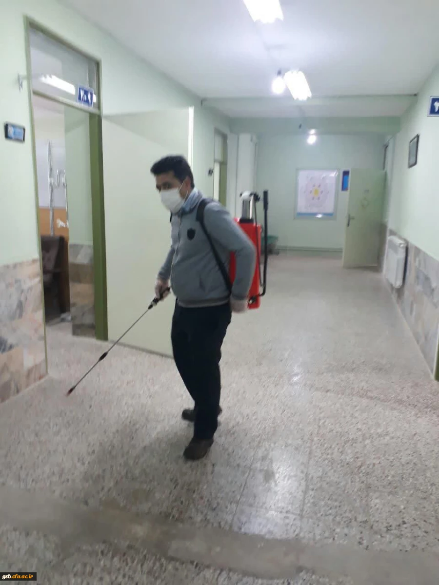 ضدعفونی و گندزدایی پردیس امام جعفر صادق (ع) برای مبارزه با ویروس کرونا